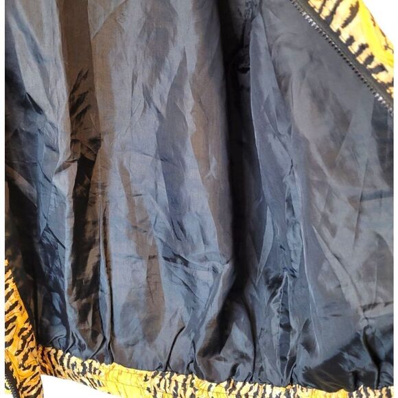 Vintage Oleg Cassini 100% Silk Animal Print Nautical Zip Up Jacket - Picture 5 of 9